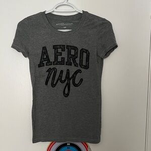 Aeropostale Heather Gray Crewneck Tee